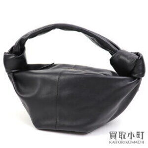 Bottega Veneta Double Knot Bag Black One Handle Calfskin Leather